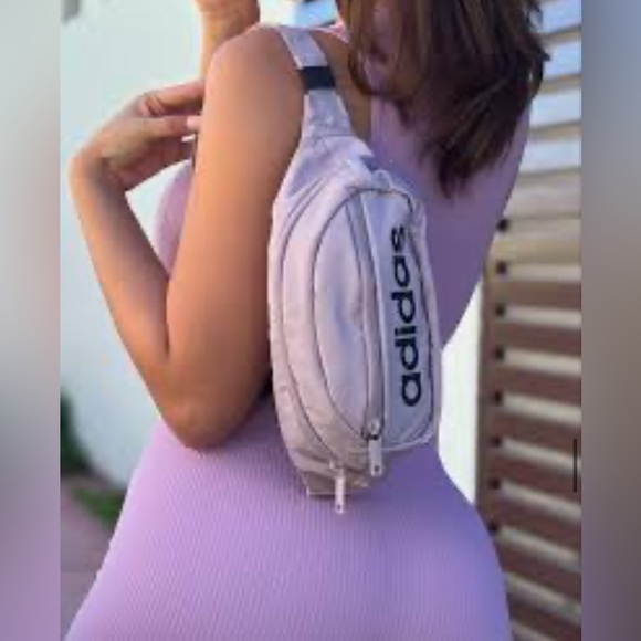 adidas Handbags - Adidas Lavender Quilted Waist Purse/ Fanny Pack w/ Adjustable Strap to 33”-34”